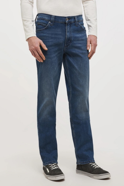 Классические мужские джинсы Mustang темно синего цвета